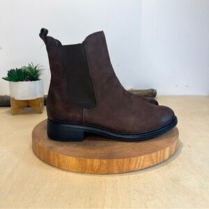 *Josef Seibel | Ankle Boots Women Brown Nubuck Leather Zip Size 38/7-7.5